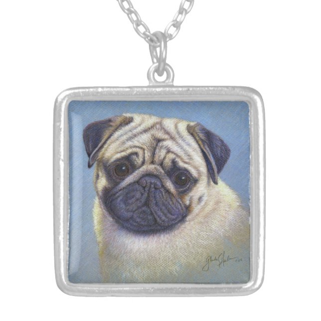 Pug Dog Necklace - 001 (Front)