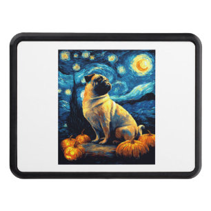 Pug dog of van gogh starry night halloween Funny J Hitch Cover