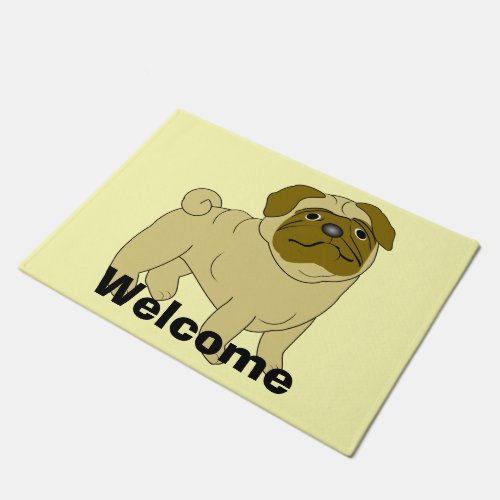 Pug Dog Personalised Doormat