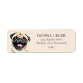 Pug Dog Personalized Address Label (Front)
