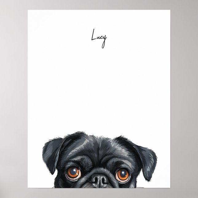 Pug Dog Personalized Print (Front)