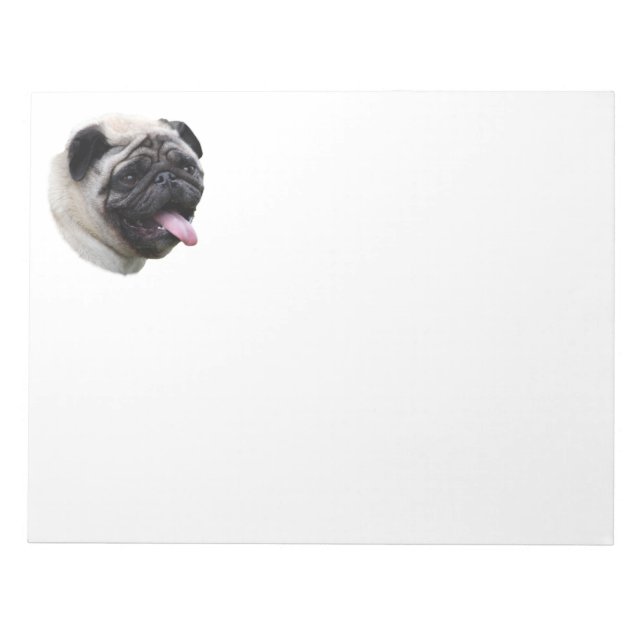 Pug dog pet photo portrait notepad (Front)