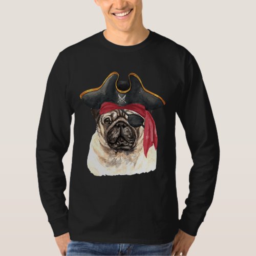Pug Dog Pirate Classic T_Shirt 210