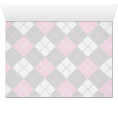 Pug Dog Punk Rock Pink Argyle Cards (Inside Horizontal (Bottom))