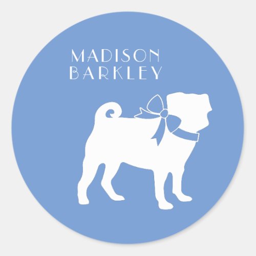 Pug Dog Puppy Classic Round Sticker