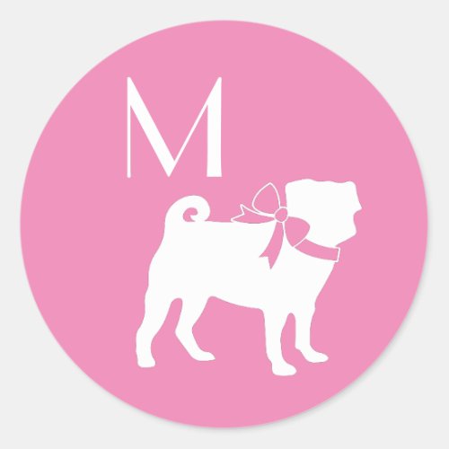 Pug Dog Puppy Classic Round Sticker