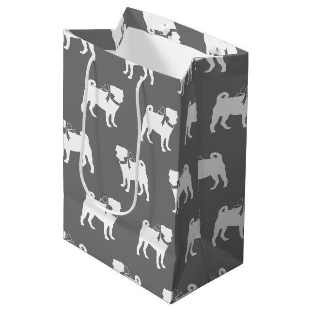 Pug Dog Puppy Medium Gift Bag (Front Angled)