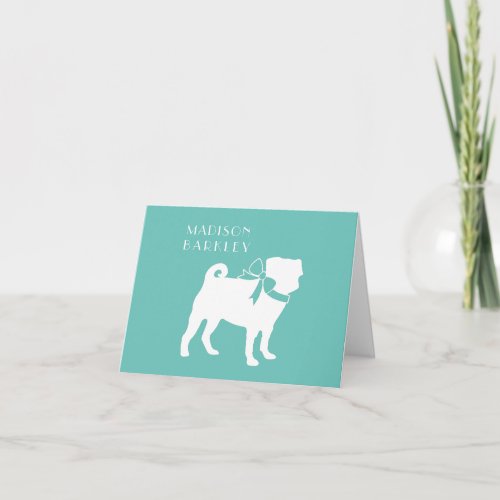 Pug Dog Puppy Note Card