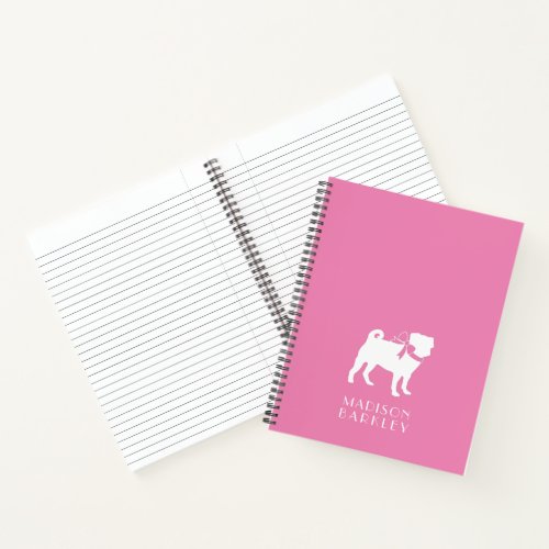 Pug Dog Puppy Notebook