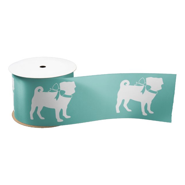 Pug Dog Puppy Satin Ribbon (Spool)