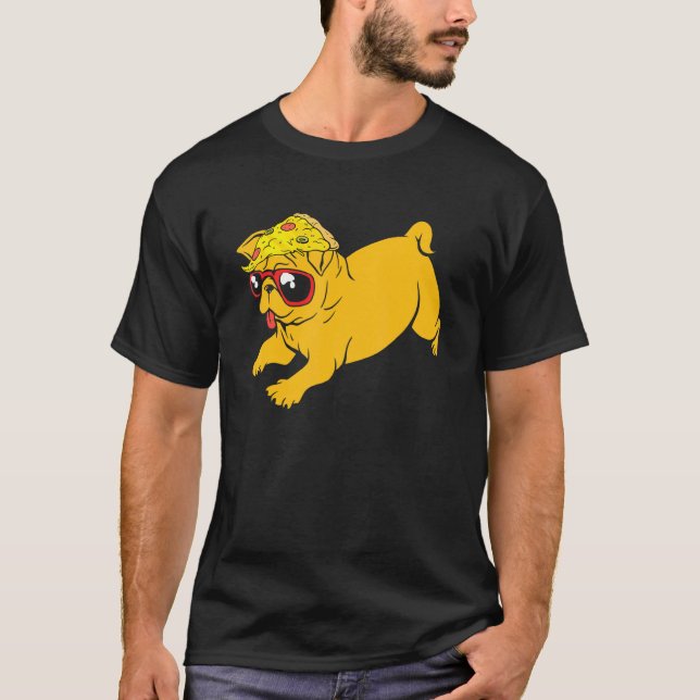 Pug Dog Puppy Slice Of Pizza Pet Box T-Shirt (Front)