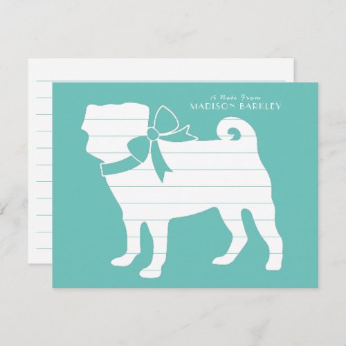 Pug Dog Puppy Thank You Card