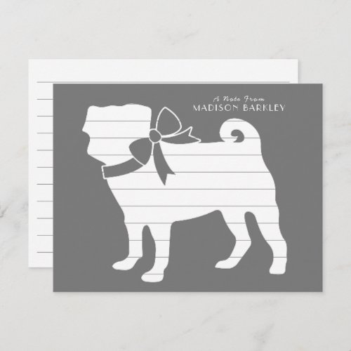 Pug Dog Puppy Thank You Card