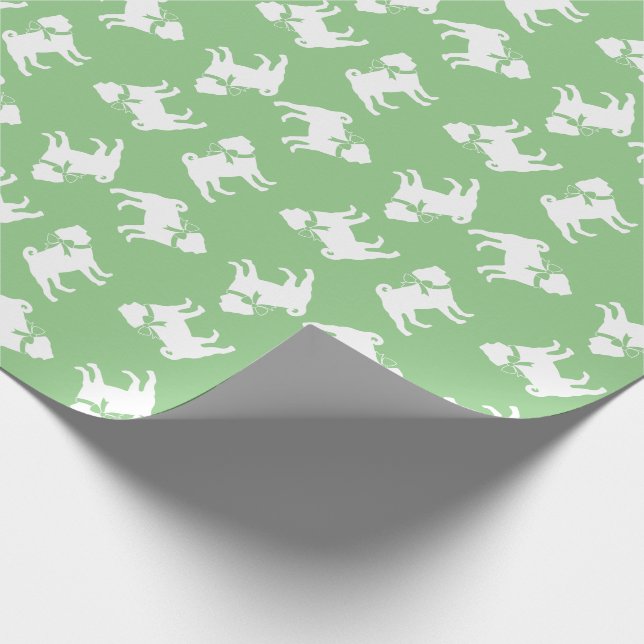 Pug Dog Puppy Wrapping Paper (Corner)