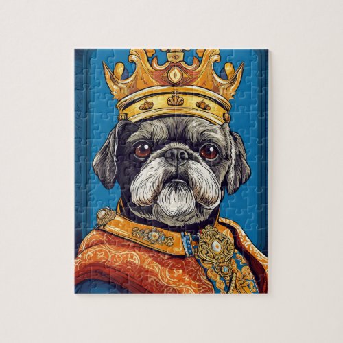 Pug Dog Queen Jigsaw Puzzle