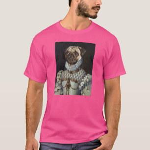Pug Dog Renaissance Pet Portrait Medieval Painting T-Shirt