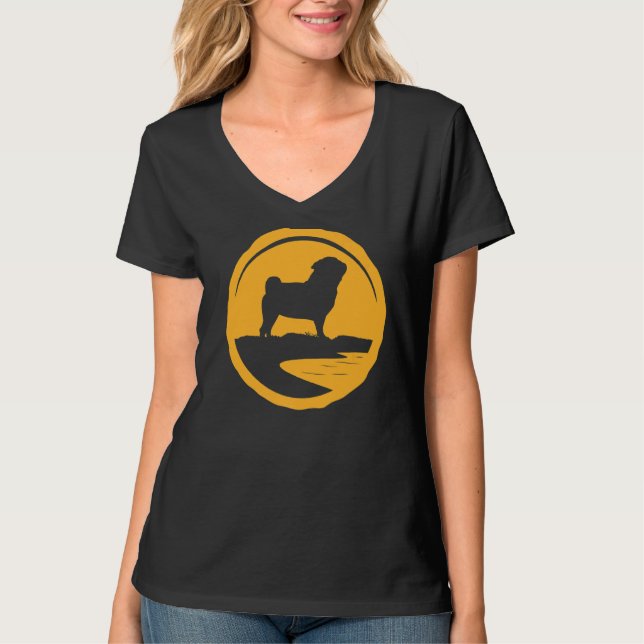 Pug Dog Retro  1 T-Shirt (Front)