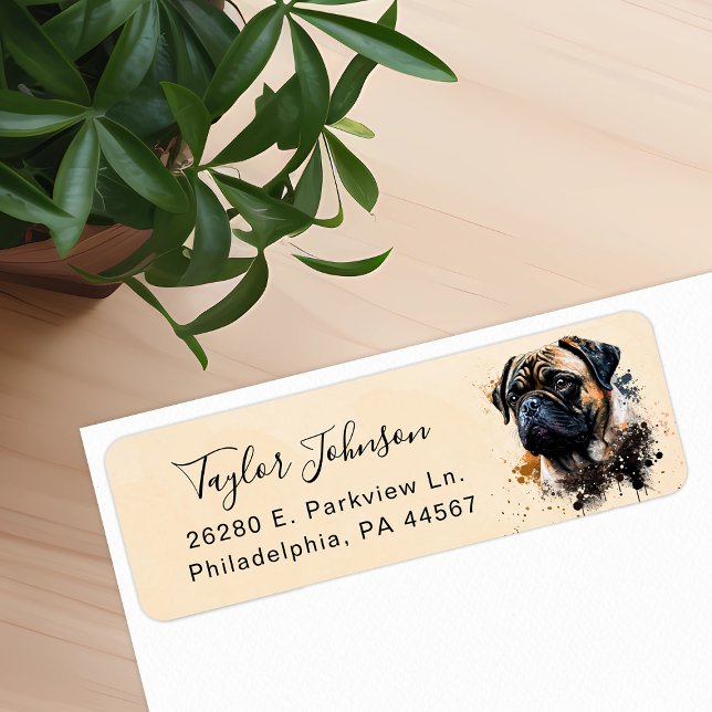 Pug Dog Return Address Label (Creator Uploaded)