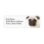 Pug Dog Return Address Mailing Label