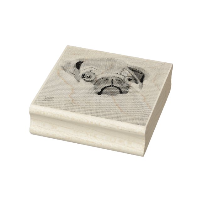 Pug Dog Rubber Stamp (Stamp)
