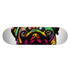 Pug Dog Skateboard Deck