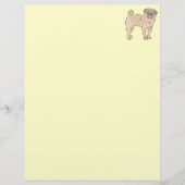 PUG dog standing alone cute! (Front)