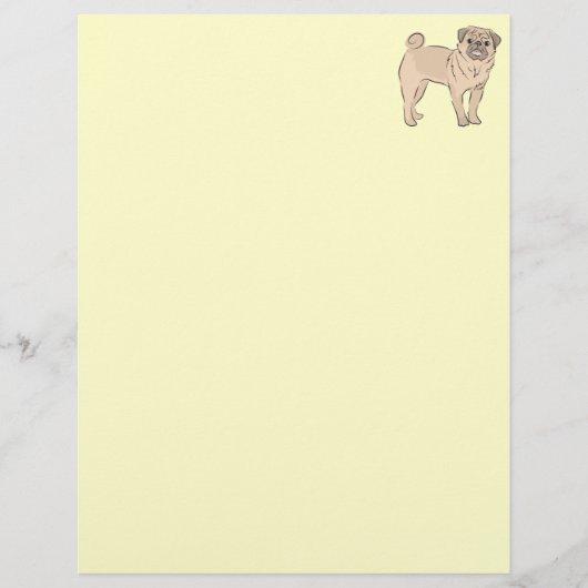 PUG dog standing alone cute! (Front)