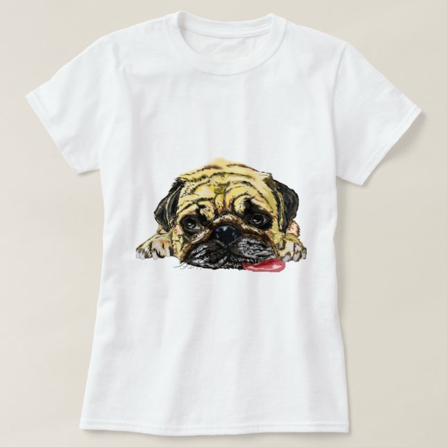 Pug Dog T-Shirt (Design Front)