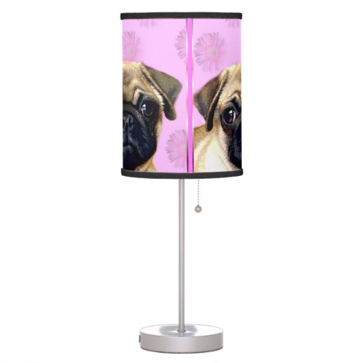 Pug Dog Table Lamp (Left)