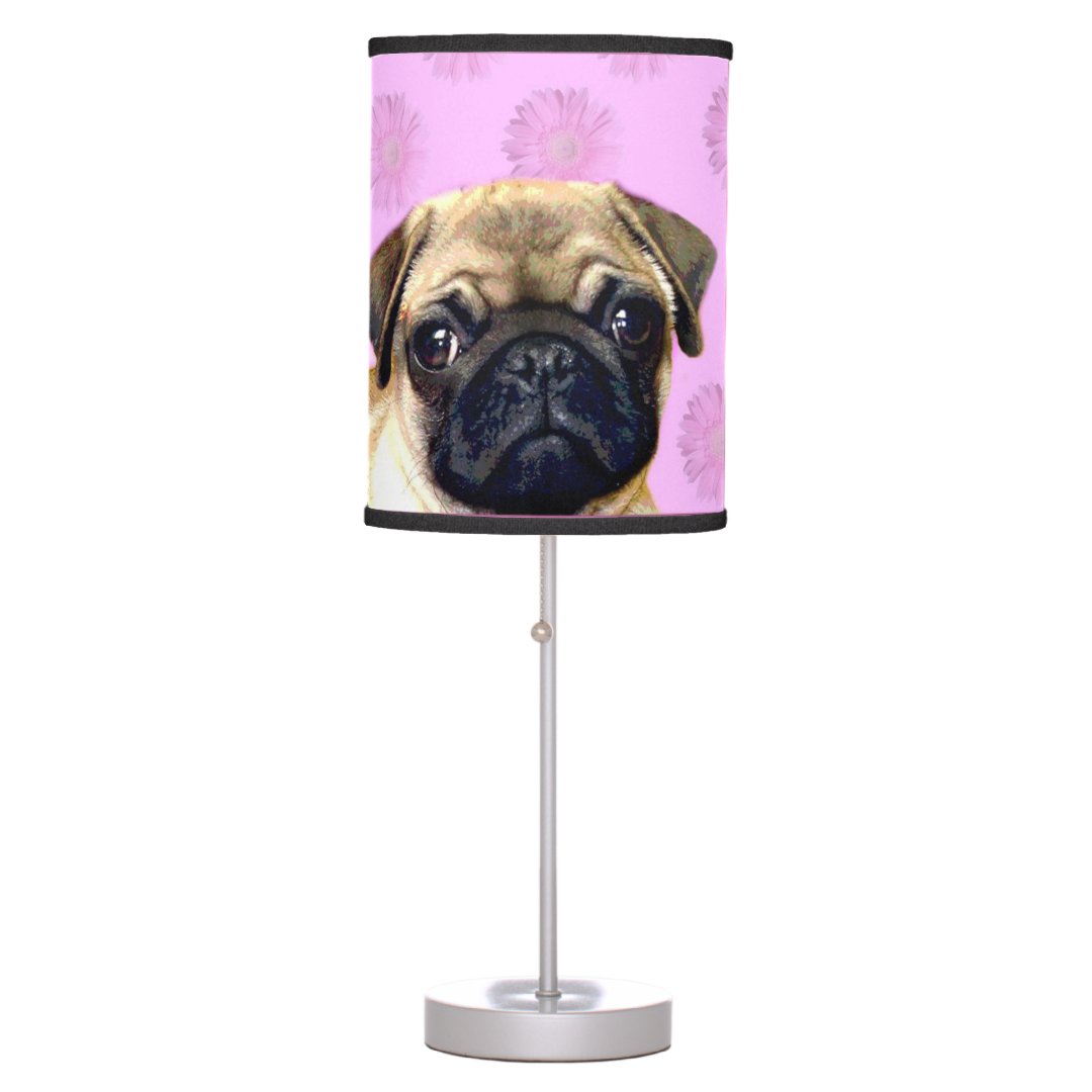 Pug Dog Table Lamp Zazzle