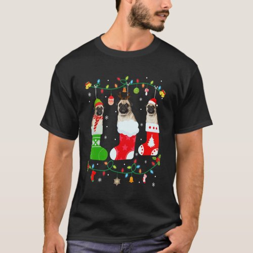 Pug Dog Three Christmas Socks Sweater Xmas Dog