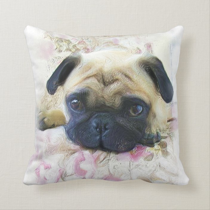 pug plush pillow