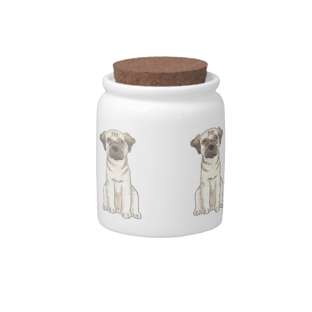 Pug Dog Treat Cookie Jar (Front)