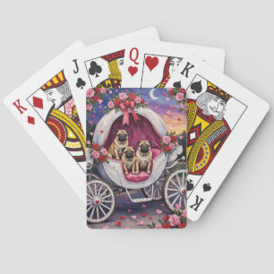 Pug Dog Valentine's Day Poker Cards