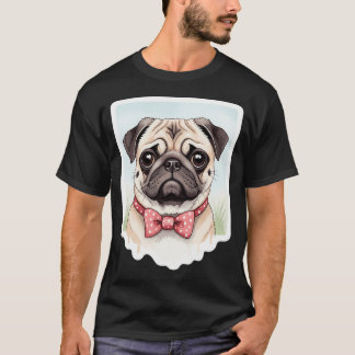 Pug dog water color T-Shirt