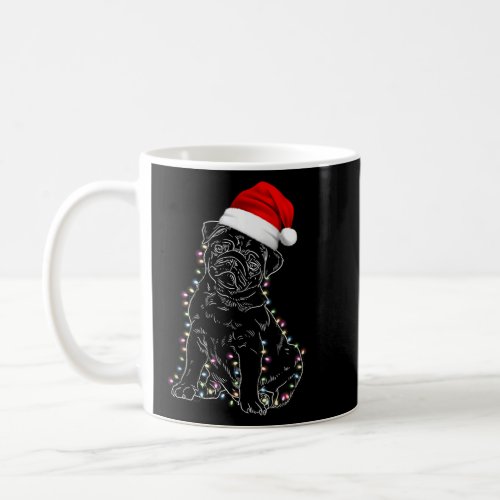 Pug Dogs Breed Tree Christmas Hat Sweater Xmas Lig Coffee Mug