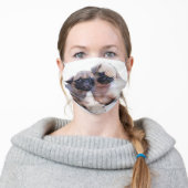 Pug dogs face mask cover (Worn)