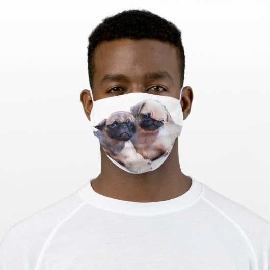 Pug dogs face mask cover (Worn)
