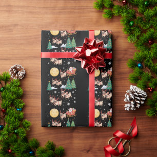 Pug Dogs Tree Christmas Sweater Xmas Pet Animal  Wrapping Paper