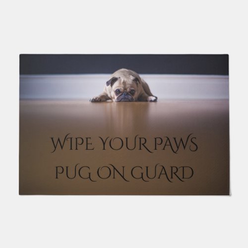 Pug doormat  Wipe your paws Doormat