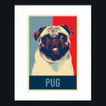 Pug Dutch Bulldog Dog Portrait Pop Art Poster<br><div class="desc">Pug Dutch Bulldog Dog Portrait Pop Art Design and more products for pet pug owners and dog lovers who like this short-wrinkly face animal. The perfect gift for your best little friend to show him your love and care.</div>