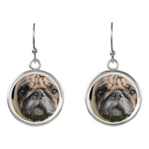 Pug Earrings