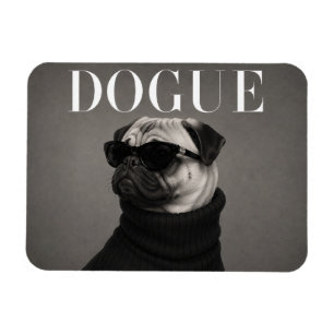 Pug Editorial Dog Portrait Flexi Magnet