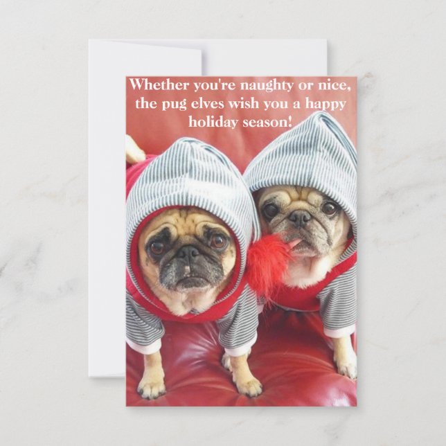 Pug Elves Invitation (Front)