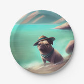 Pug on sale paper plates