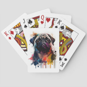  Pug entra en tu vida con estilo Poker Cards