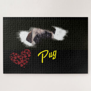 Pug Eyes Solid Color 1000 piece Jigsaw Puzzle