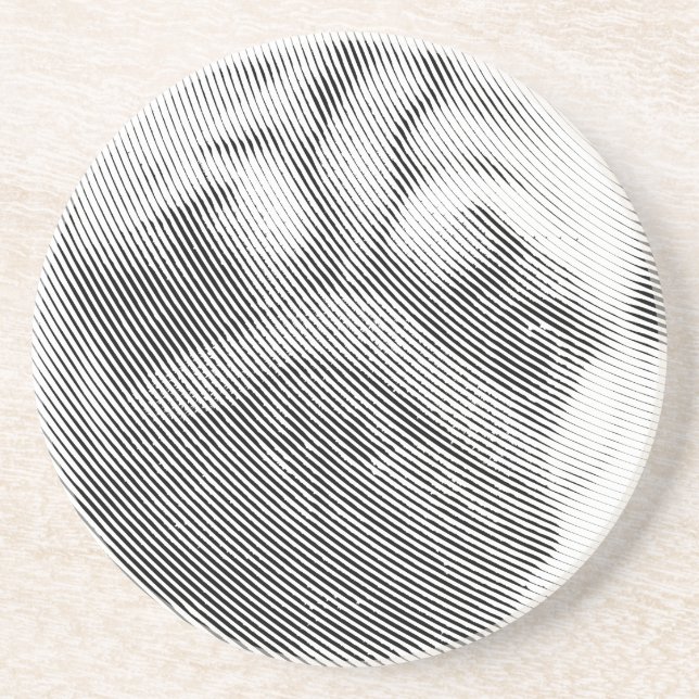 Pug Face Coaster (Front)