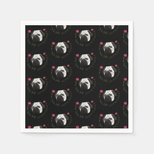 Pug Face, Dog Art Napkins