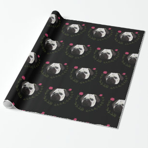 Pug Face, Dog Art Wrapping Paper